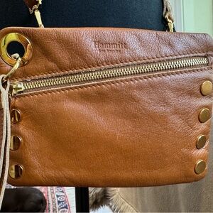 Hammitt Cross-Body Wristlet Tan with Gold Hardware